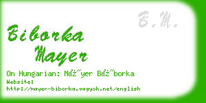biborka mayer business card